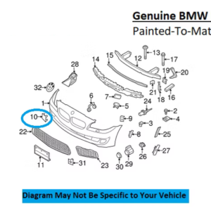 Painted 2013-2016 BMW M5 Front Tow Hook Cover | Genuine OEM