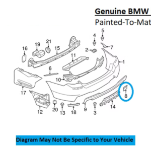 Painted 2013-2016 BMW M5 Rear Tow Hook Cover | Genuine OEM