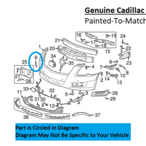 Painted 2013-2017 Cadillac XTS Front Tow Hook Cover | Genuine OEM