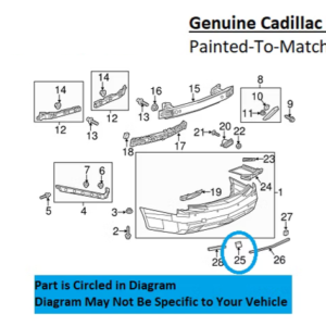 Painted 2014-2016 Cadillac CTS Rear Tow Hook Cover | Genuine OEM
