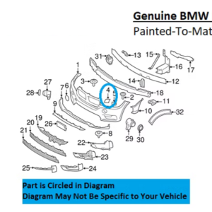 Painted 2014-2018 BMW X5 Headlamp Washer Cover | Genuine OEM