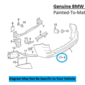 Painted 2014-2018 BMW X5 Rear Tow Hook Cover | Genuine OEM