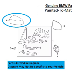 Painted 2014-2018 BMW X5 Side Mirror Cover | Genuine OEM
