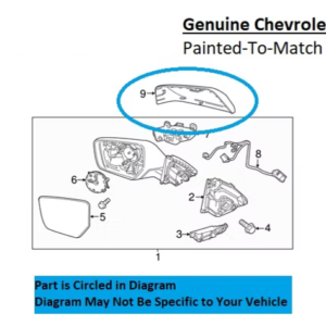 Painted 2014-2020 Chevrolet Impala Side Mirror Cover | Genuine OEM