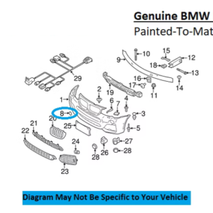 Painted 2015-2017 BMW X3 Front Tow Hook Cover | Genuine OEM
