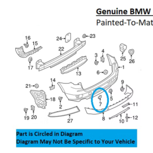 Painted 2015-2017 BMW X3 Rear Tow Hook Cover | Genuine OEM