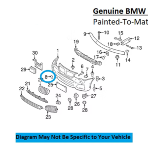 Painted 2015-2018 BMW X4 Front Tow Hook Cover | Genuine OEM