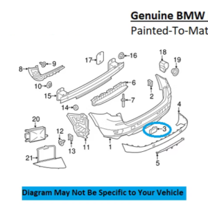 Painted 2015-2018 BMW X4 Rear Tow Hook Cover | Genuine OEM