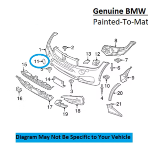 Painted 2015-2019 BMW X6 Front Tow Hook Cover | Genuine OEM