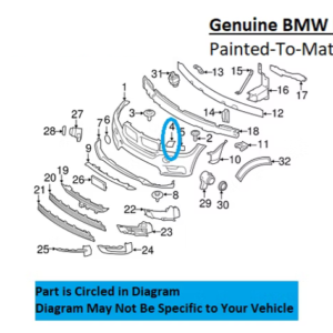 Painted 2015-2019 BMW X6 Headlamp Washer Cover | Genuine OEM