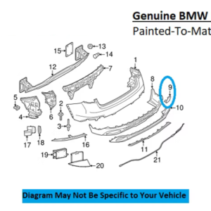 Painted 2015-2019 BMW X6 Rear Tow Hook Cover | Genuine OEM