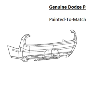 Painted 2015-2023 Dodge Challenger Rear Bumper Cover | Genuine OEM