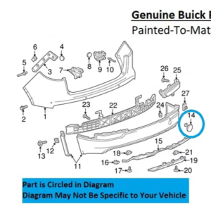 Painted 2016-2018 Buick Envision Rear Tow Hook Cover | Genuine OEM