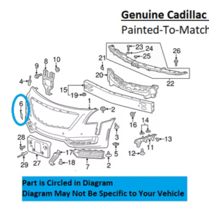Painted 2016-2018 Cadillac CT6 Front Tow Hook Cover | Genuine OEM