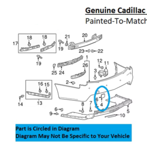Painted 2016-2019 Cadillac CTS Rear Tow Hook Cover | Genuine OEM