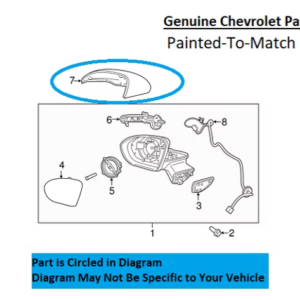 Painted 2016-2019 Chevrolet Cruze Exterior Side Mirror Cover | Genuine OEM