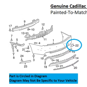 Painted 2016-2020 Cadillac CT6 Rear Tow Hook Cover | Genuine OEM