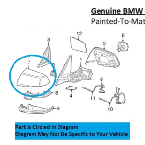 Painted 2016-2022 BMW X1 Side Mirror Cover | Genuine OEM