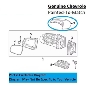 Painted 2016-2022 Chevrolet Spark Side Mirror Cover | Genuine OEM