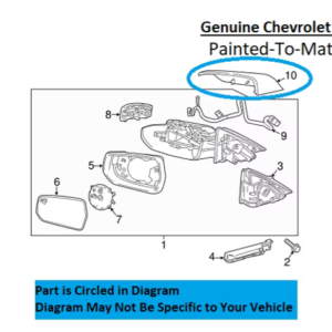 Painted 2016-2026 Chevrolet Malibu Side Mirror Cover | Genuine OEM