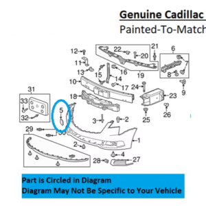 Painted 2018-2019 Cadillac XTS Front Tow Hook Cover | Genuine OEM