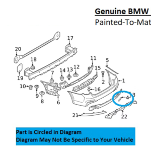 Painted 2018-2020 BMW M5 Rear Tow Hook Cover | Genuine OEM