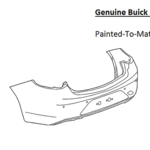 Painted 2018-2020 Buick Regal Sportback Rear Bumper Cover | Genuine OEM