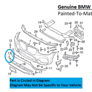Painted 2018-2021 BMW X3 Front Tow Hook Cover | Genuine OEM