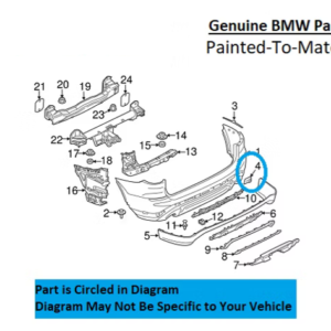 Painted 2018-2021 BMW X3 Rear Tow Hook Cover | Genuine OEM