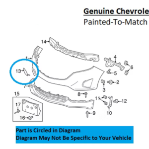 Painted 2018-2021 Chevrolet Equinox Front Tow Hook Cover | Genuine OEM