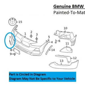 Painted 2018-2023 BMW X2 Front Tow Hook Cover | Genuine OEM