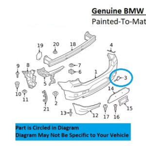 Painted 2018-2023 BMW X2 Rear Tow Hook Cover | Genuine OEM