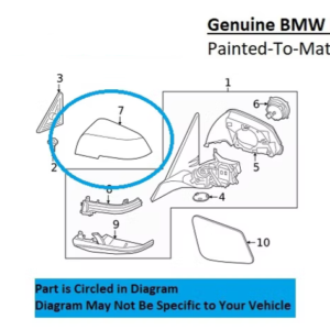 Painted 2018-2023 BMW X2 Side Mirror Cover | Genuine OEM