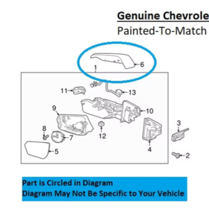 Painted 2018-2024 Chevrolet Equinox Side Mirror Cover | Genuine OEM