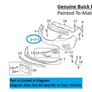 Painted 2019-2020 Buick Envision Front Tow Hook Cover | Genuine OEM