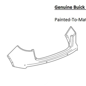 Painted 2019-2020 Buick Envision Upper Rear Bumper | Genuine OEM