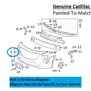 Painted 2019-2020 Cadillac CT6 Front Tow Hook Cover | Genuine OEM