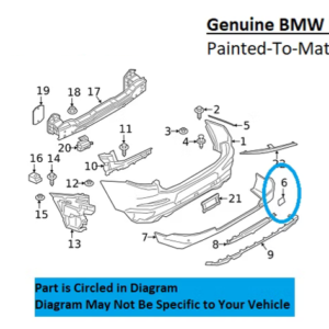 Painted 2019-2021 BMW X4 Rear Tow Hook Cover | Genuine OEM