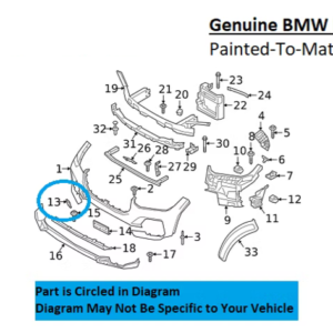 Painted 2019-2023 BMW X5 Front Tow Hook Cover | Genuine OEM