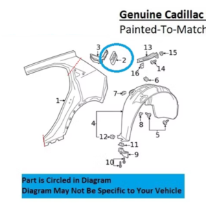 Painted 2019-2023 Cadillac XT4 Fuel Door | Genuine OEM