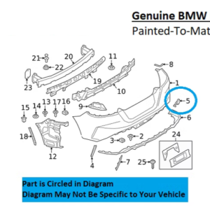 Painted 2019-2024 BMW Z4 Rear Tow Hook Cover | Genuine OEM