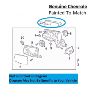Painted 2019-2026 Chevrolet Silverado 1500 Side Mirror Cover | Genuine OEM