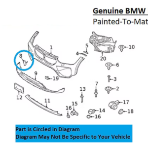 Painted 2020-2022 BMW X1 Front Tow Hook Cover | Genuine OEM
