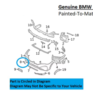 Painted 2020-2023 BMW X6 Front Tow Hook Cover | Genuine OEM