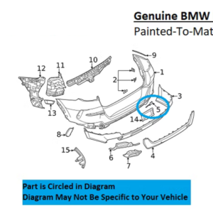 Painted 2020-2023 BMW X6 Rear Tow Hook Cover | Genuine OEM