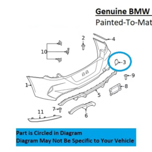 Painted 2020-2024 BMW M8 M8 Gran Coupe Rear Tow Hook Cover | Genuine OEM