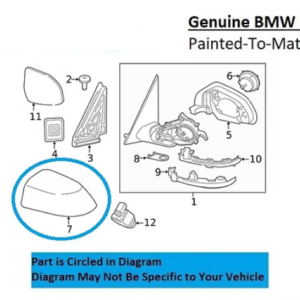 Painted 2020-2024 BMW X6 Side Mirror Cover | Genuine OEM