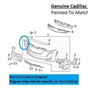 Painted 2020-2024 Cadillac CT5 Front Tow Hook Cover | Genuine OEM