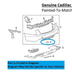 Painted 2020-2024 Cadillac CT5 Rear Tow Hook Cover | Genuine OEM