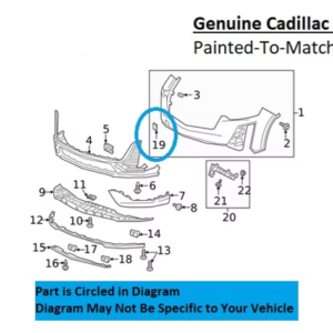 Painted 2020-2024 Cadillac XT6 Front Tow Hook Cover | Genuine OEM